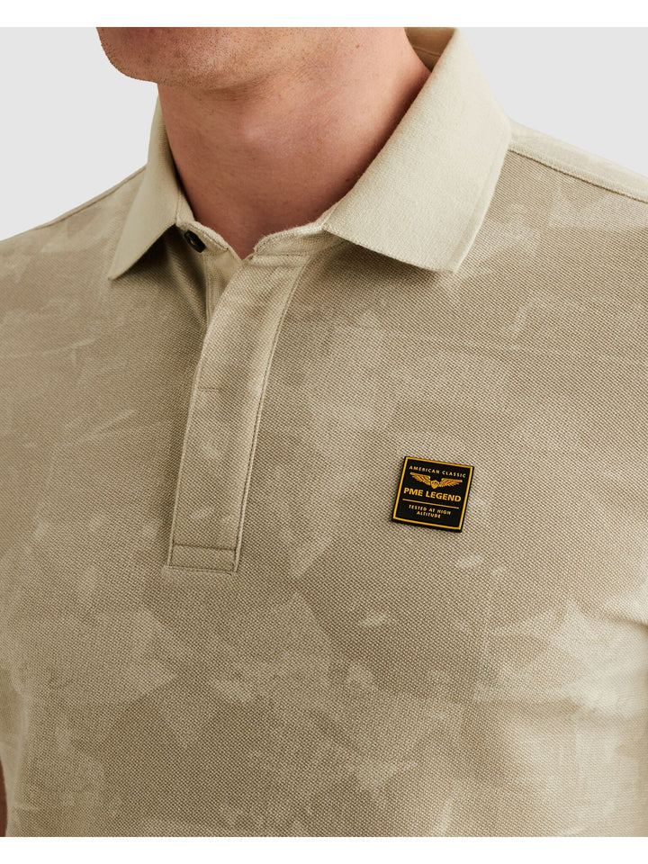 Short sleeve polo printed two tone, Bone White 7013 Bild 5