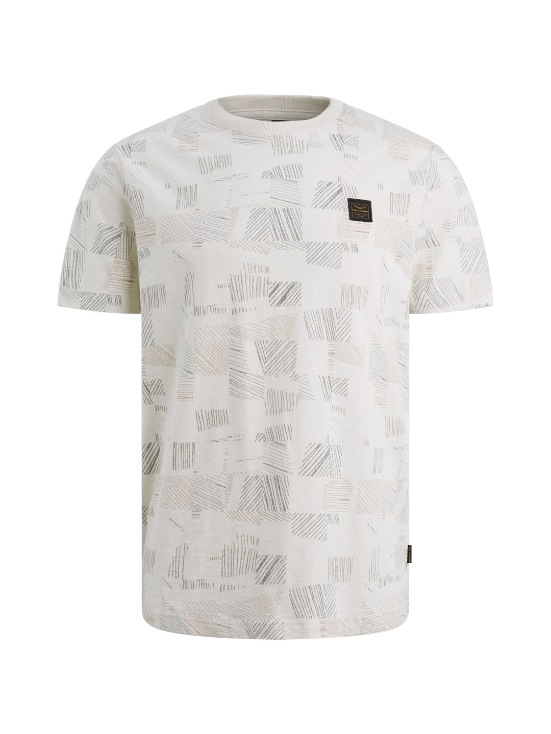 Short sleeve r-neck aop cotton slu, Bone White 7013 Bild 1