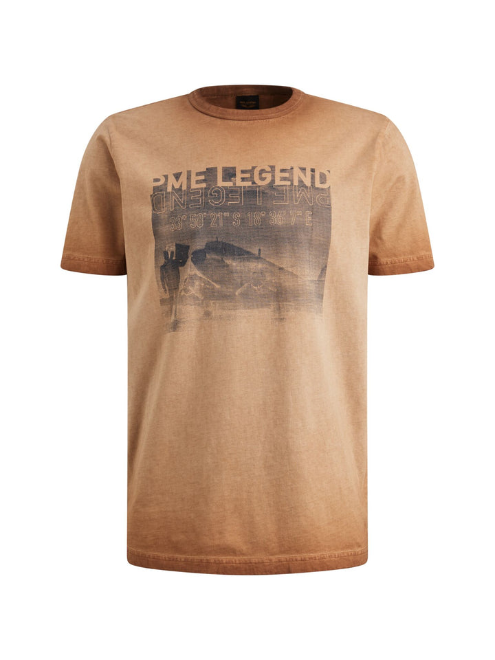 Short sleeve r-neck cold dye artwo, Glazed Ginger 8127 Bild 1