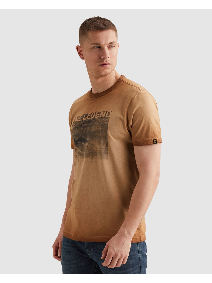 Short sleeve r-neck cold dye artwo, Glazed Ginger 8127 Bild 3