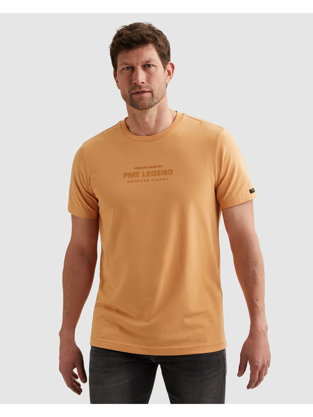 Short sleeve r-neck cotton elastan, Gold Earth 2015 Bild 3