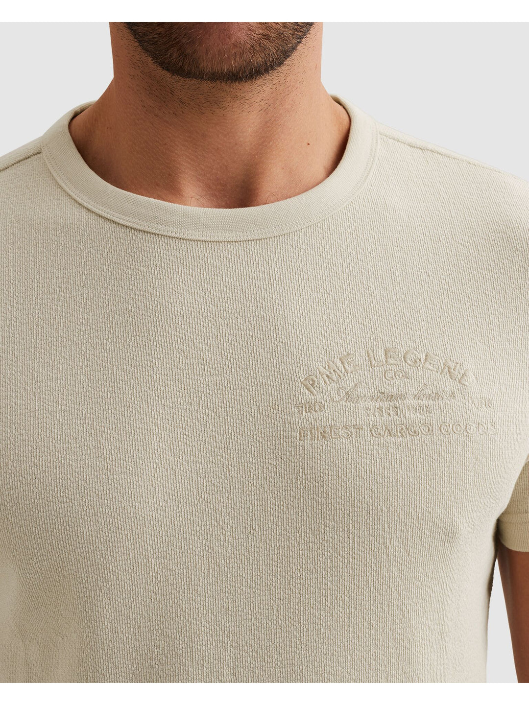 Short sleeve r-neck cotton poly sl, Bone White 7013 Bild 5
