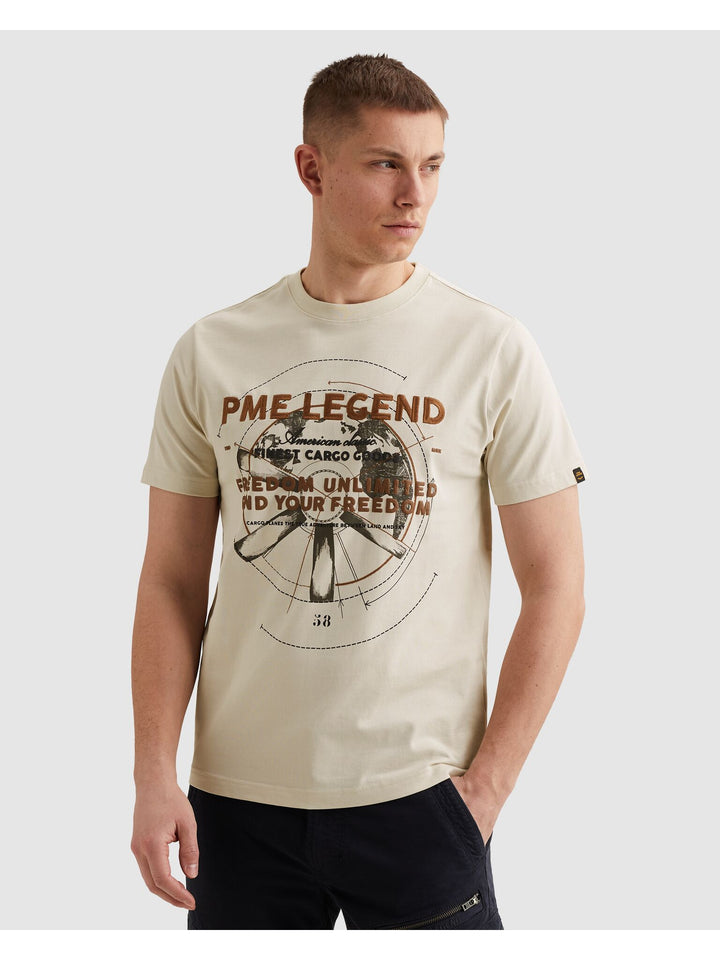 Short sleeve r-neck heavy jersey f, Bone White 7013 Bild 3