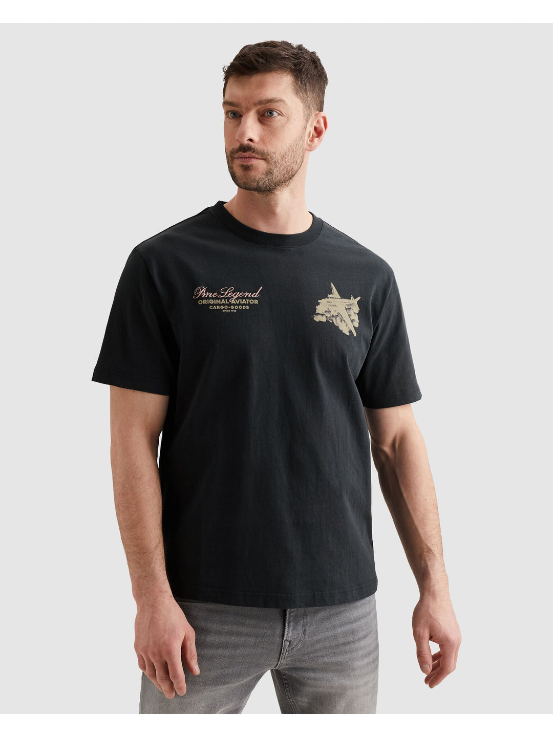 Short sleeve r-neck heavy open end, Carbon 5282 Bild 3