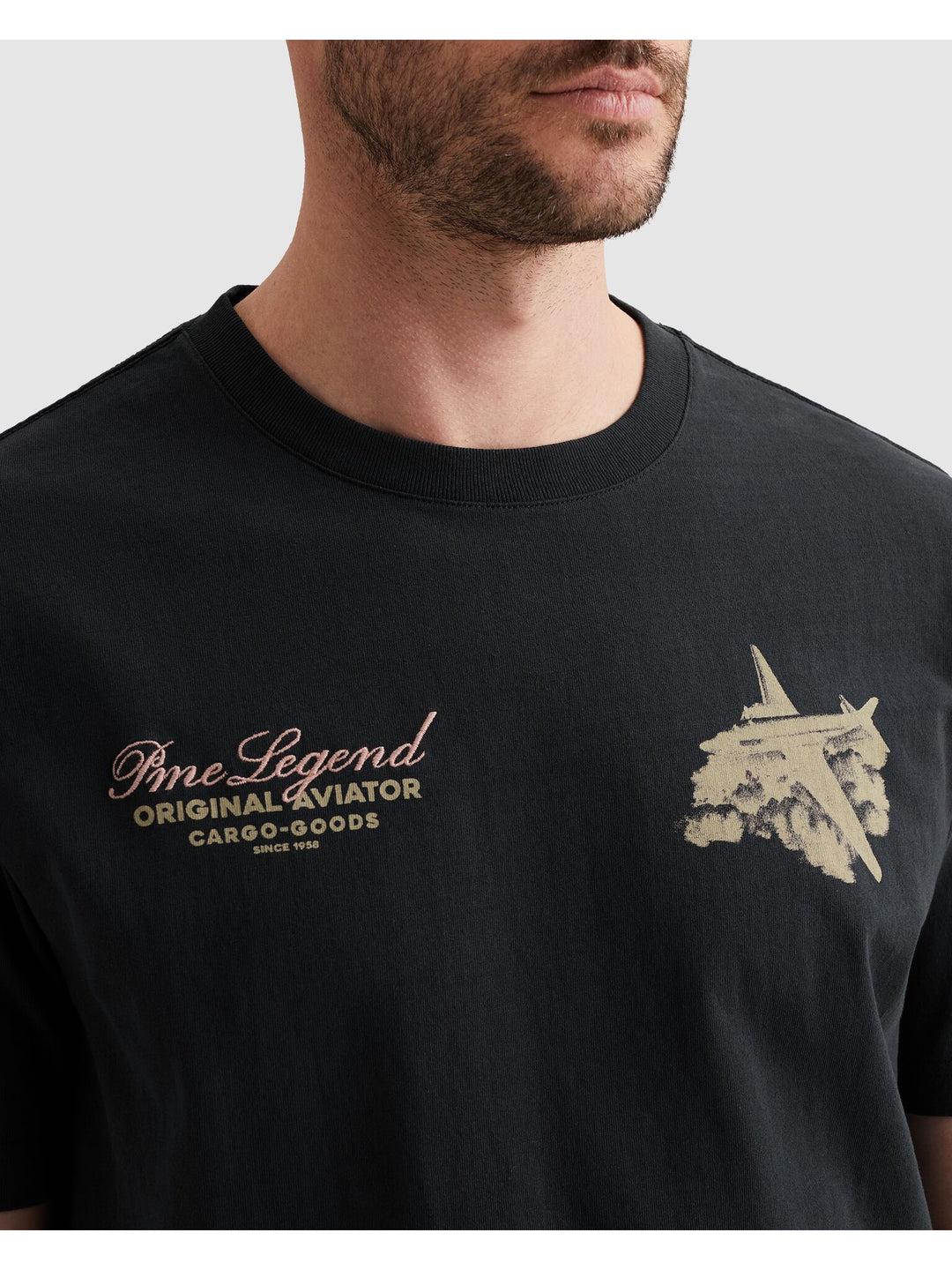 Short sleeve r-neck heavy open end, Carbon 5282 Bild 5