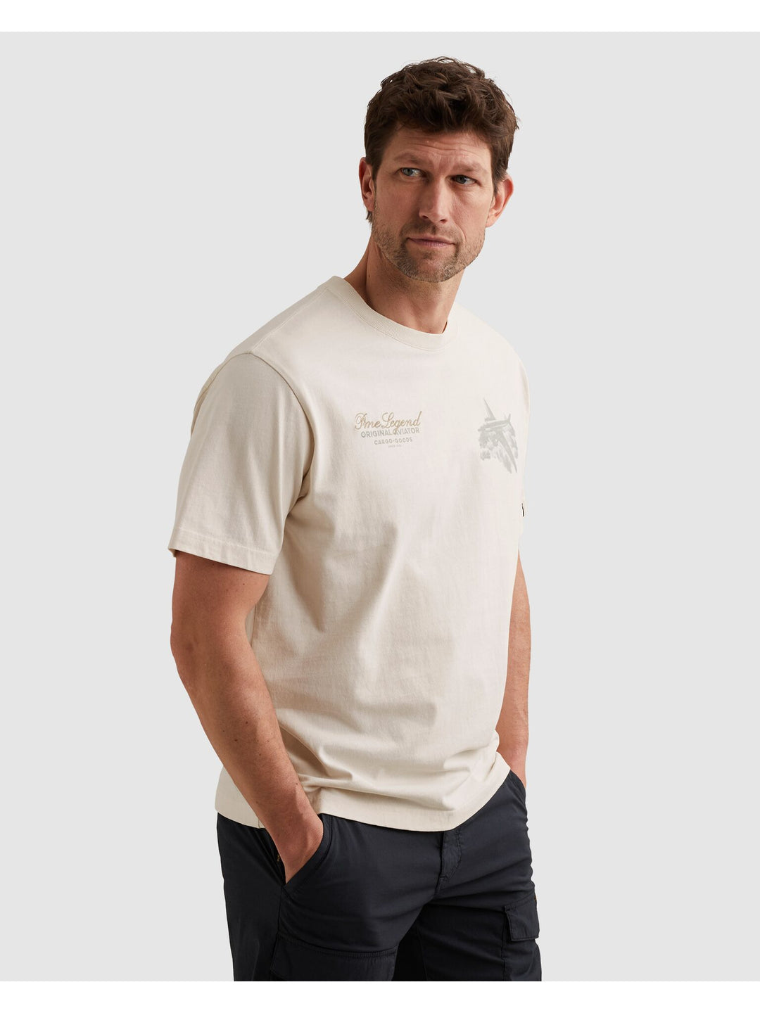Short sleeve r-neck heavy open end, Egret 7001 Bild 4