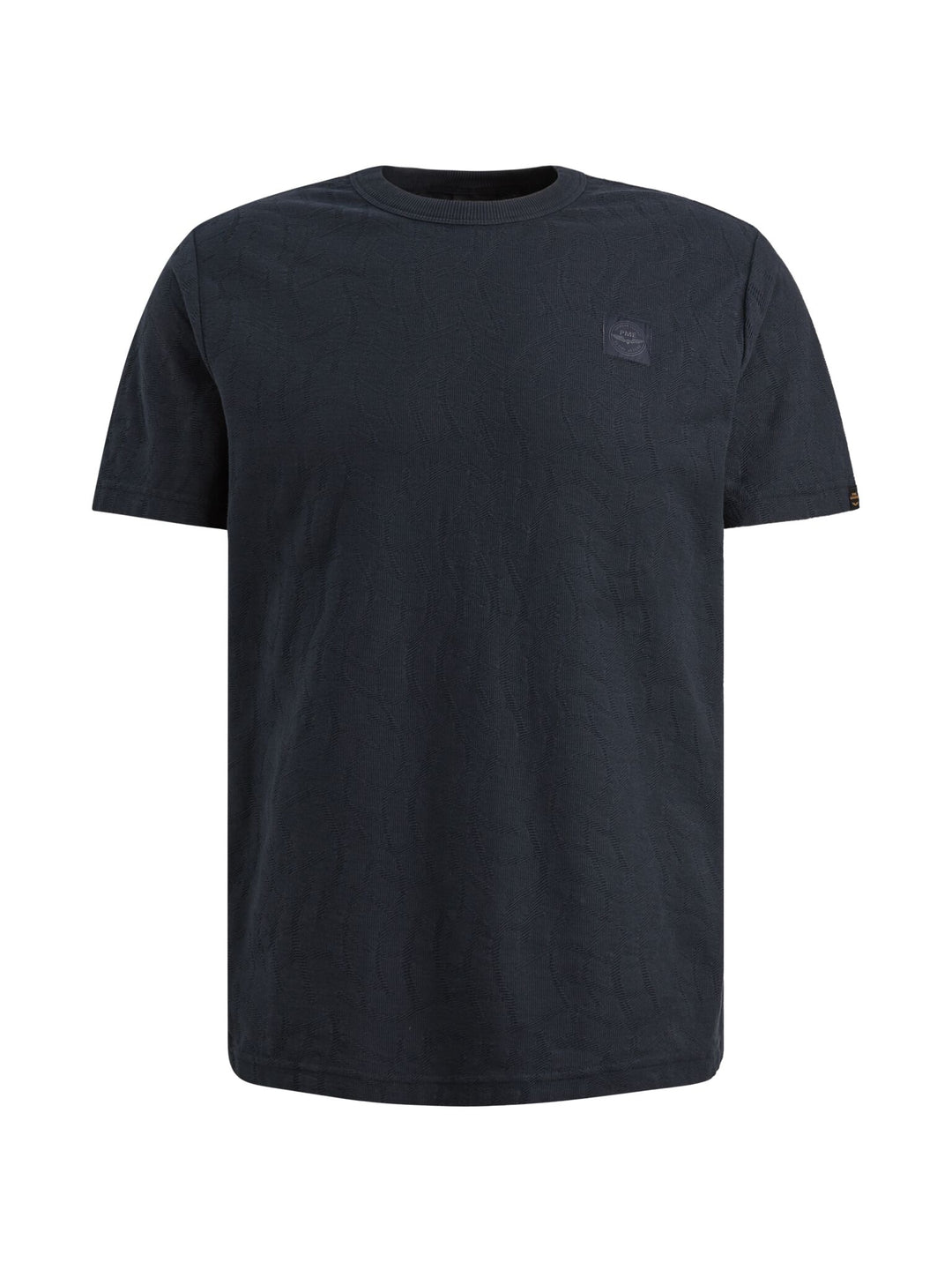 Short sleeve r-neck jacquard jerse, Carbon 5282 Bild 1