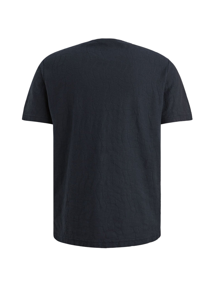 Short sleeve r-neck jacquard jerse, Carbon 5282 Bild 2