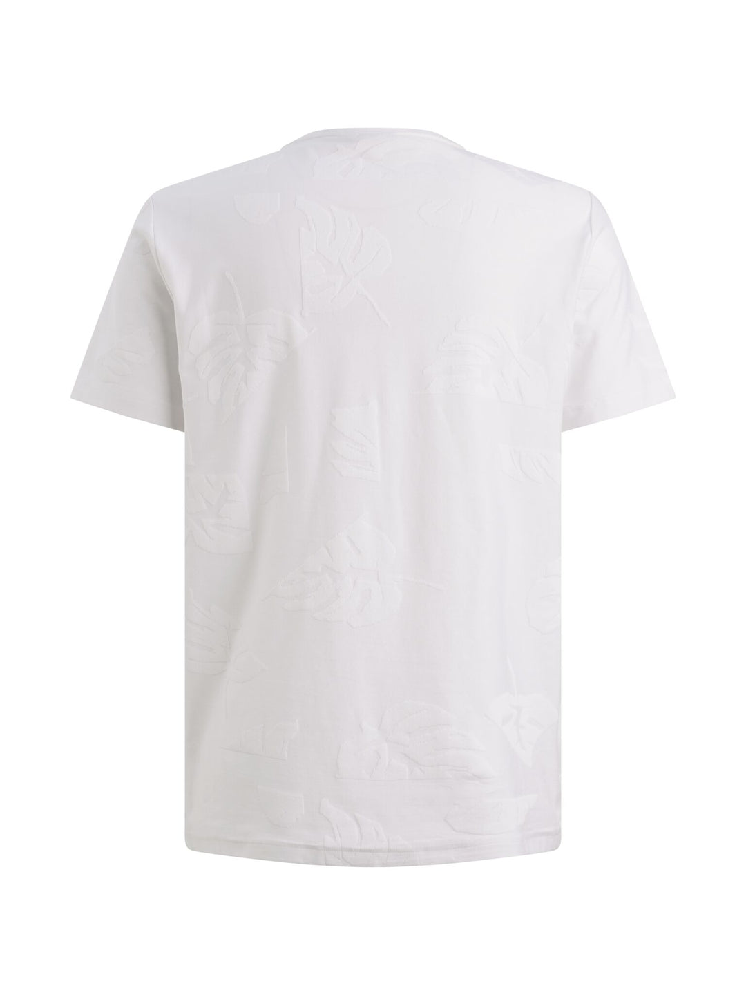 Short sleeve r-neck jacquard jerse, Egret 7001 Bild 2