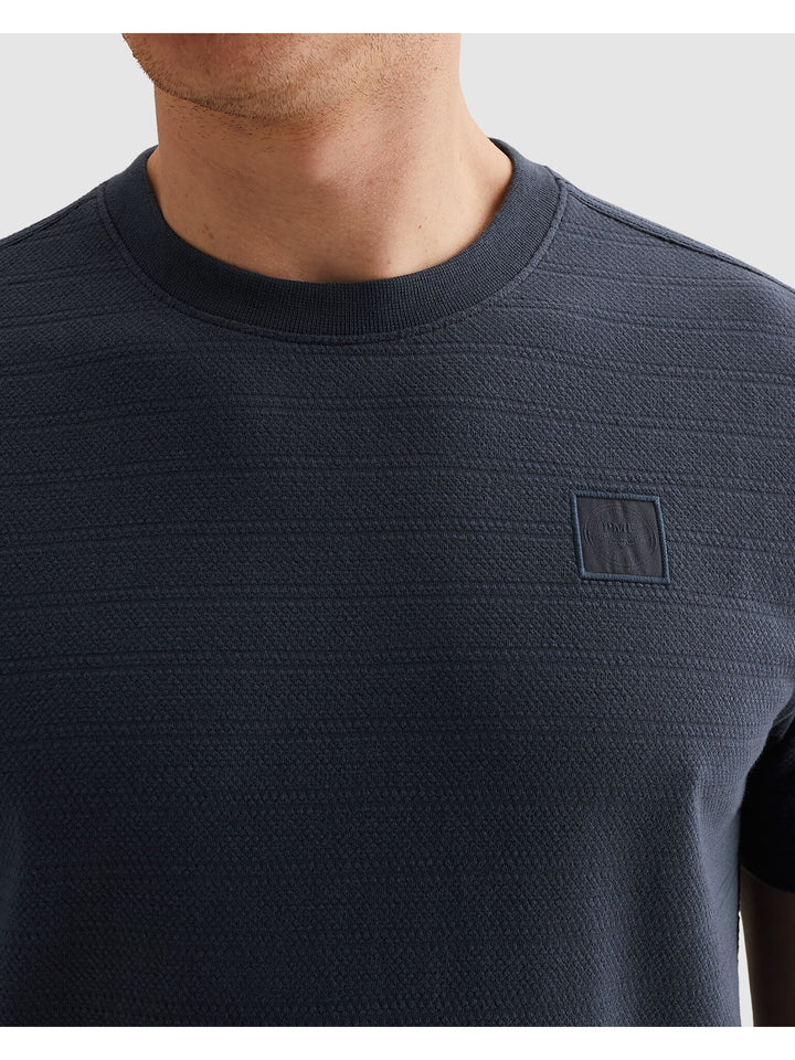 Short sleeve r-neck jacquard strip, Mood Indigo 5116 Bild 5