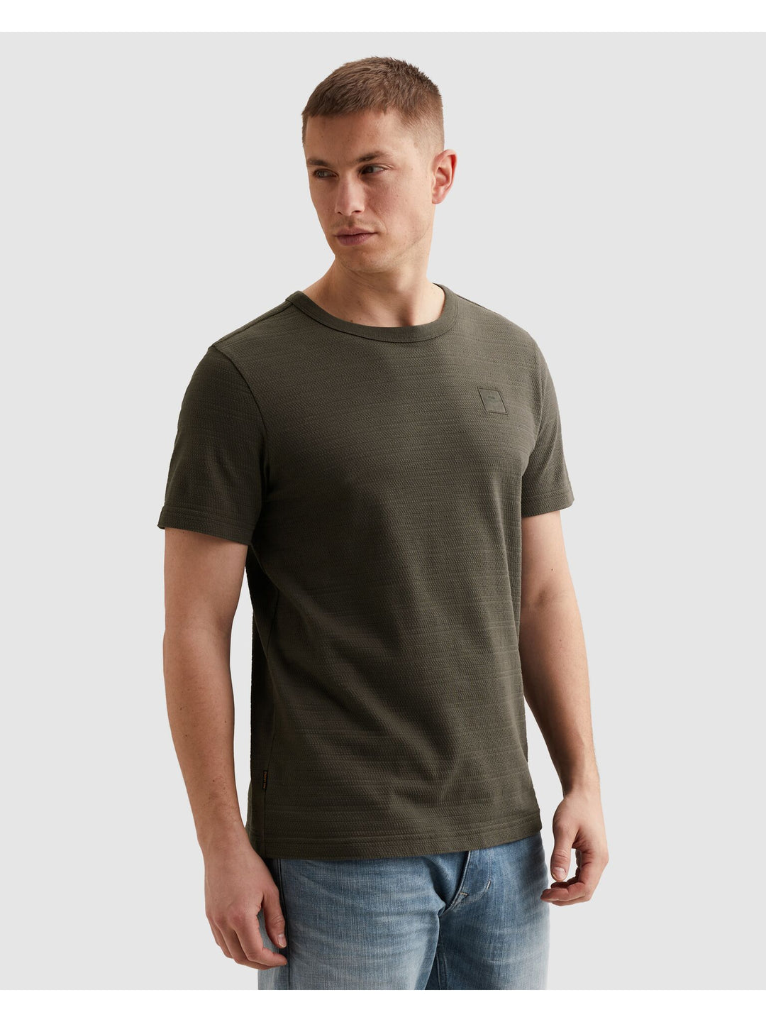 Short sleeve r-neck jacquard strip, Beluga 8039 Bild 4