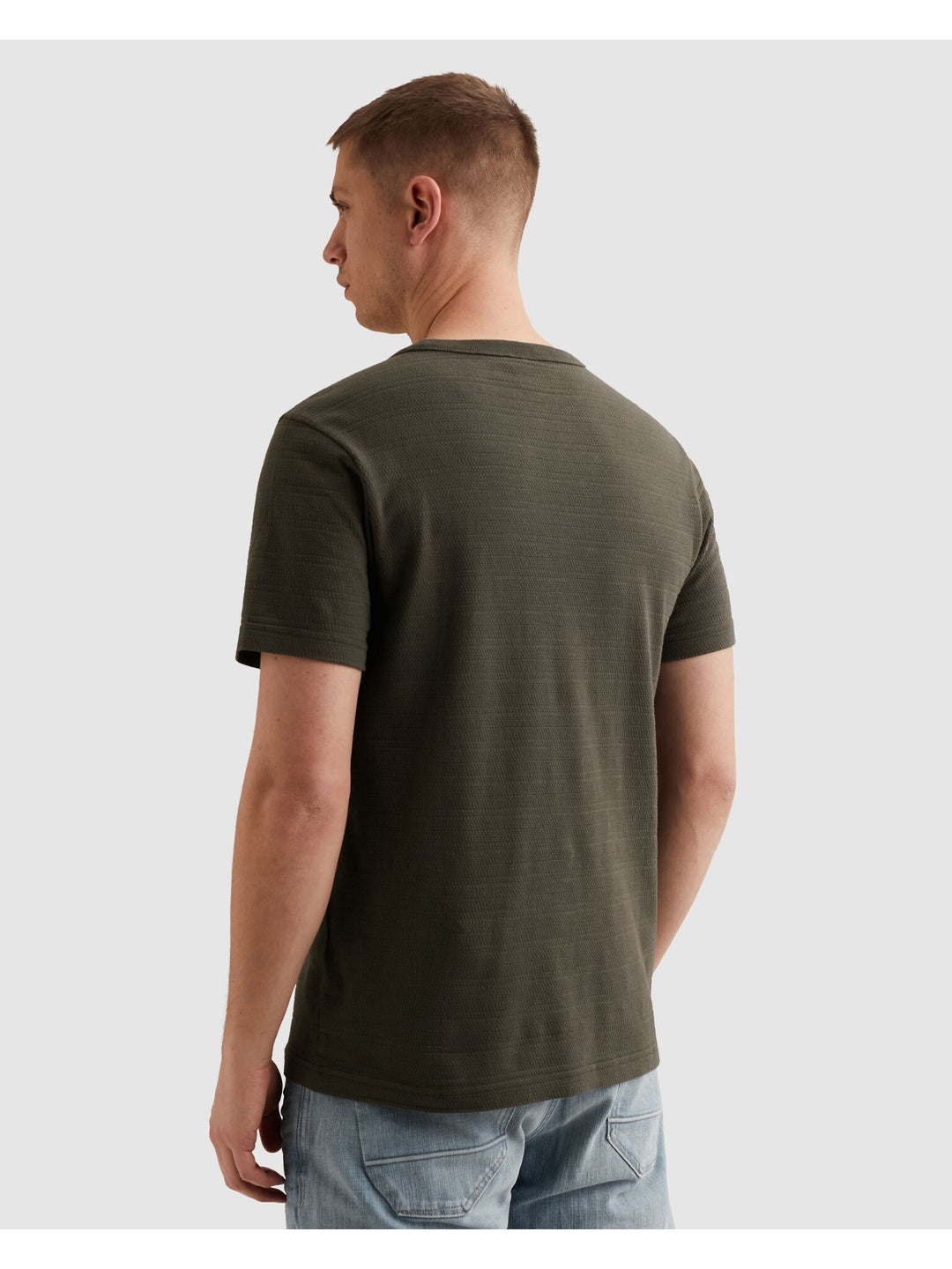 Short sleeve r-neck jacquard strip, Beluga 8039 Bild 5
