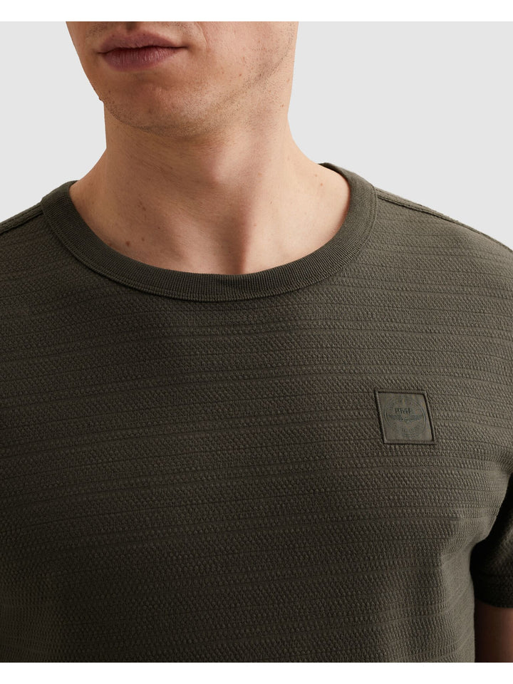 Short sleeve r-neck jacquard strip, Beluga 8039 Bild 6