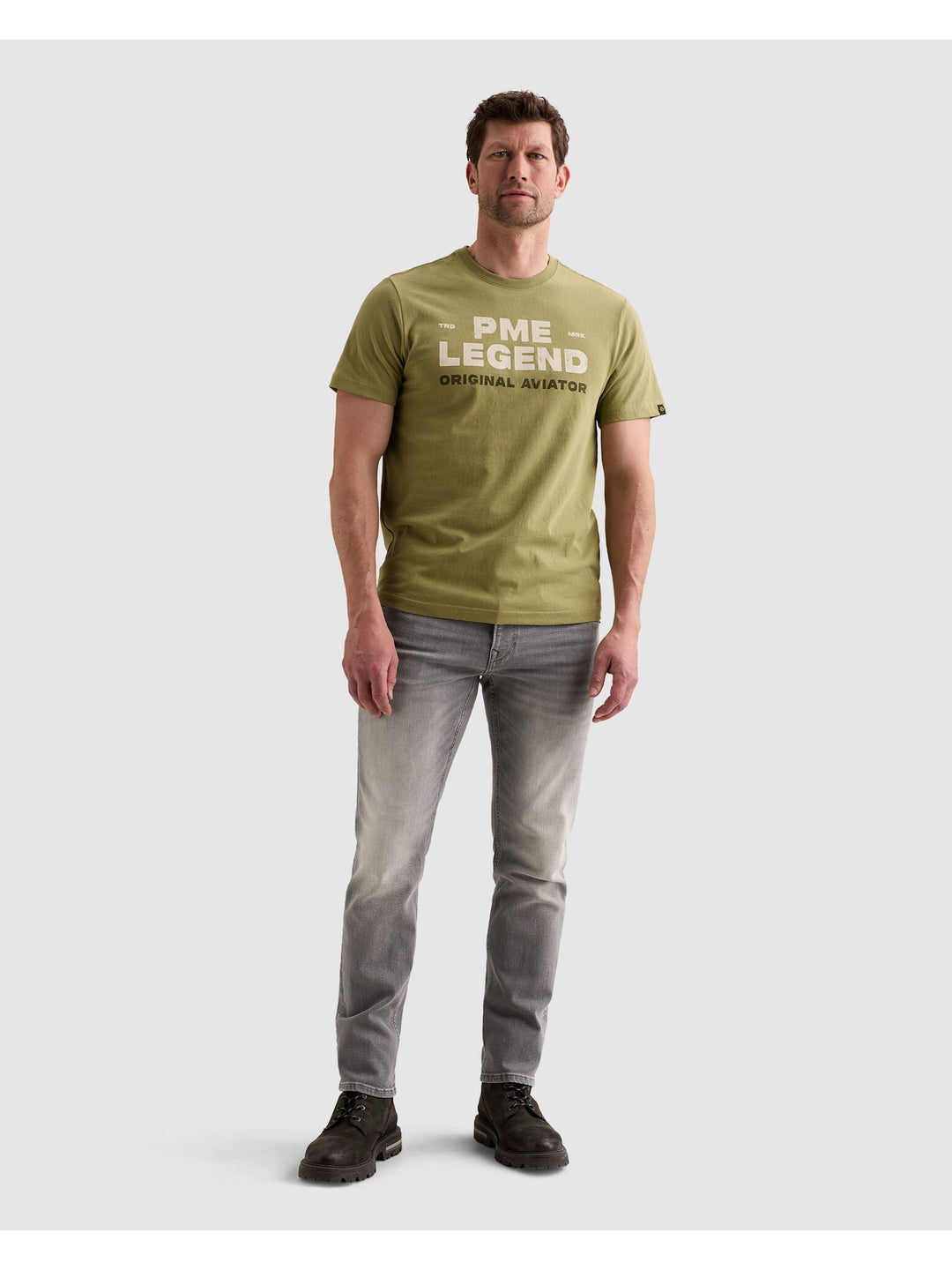 Short sleeve r-neck open end jerse, Mosstone 6394 Bild 5