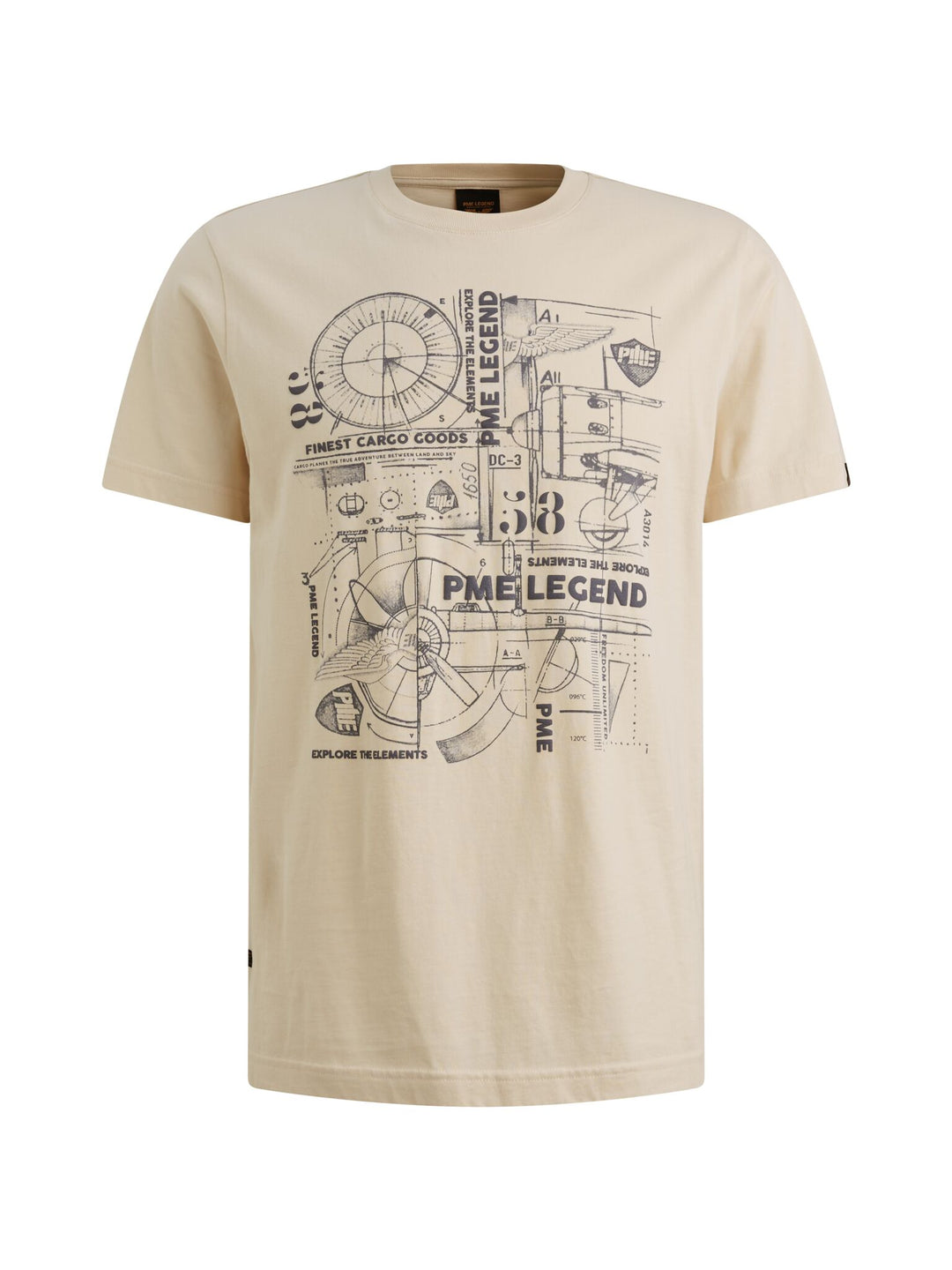 Short sleeve r-neck play heavy sin, Bone White 7013 Bild 1
