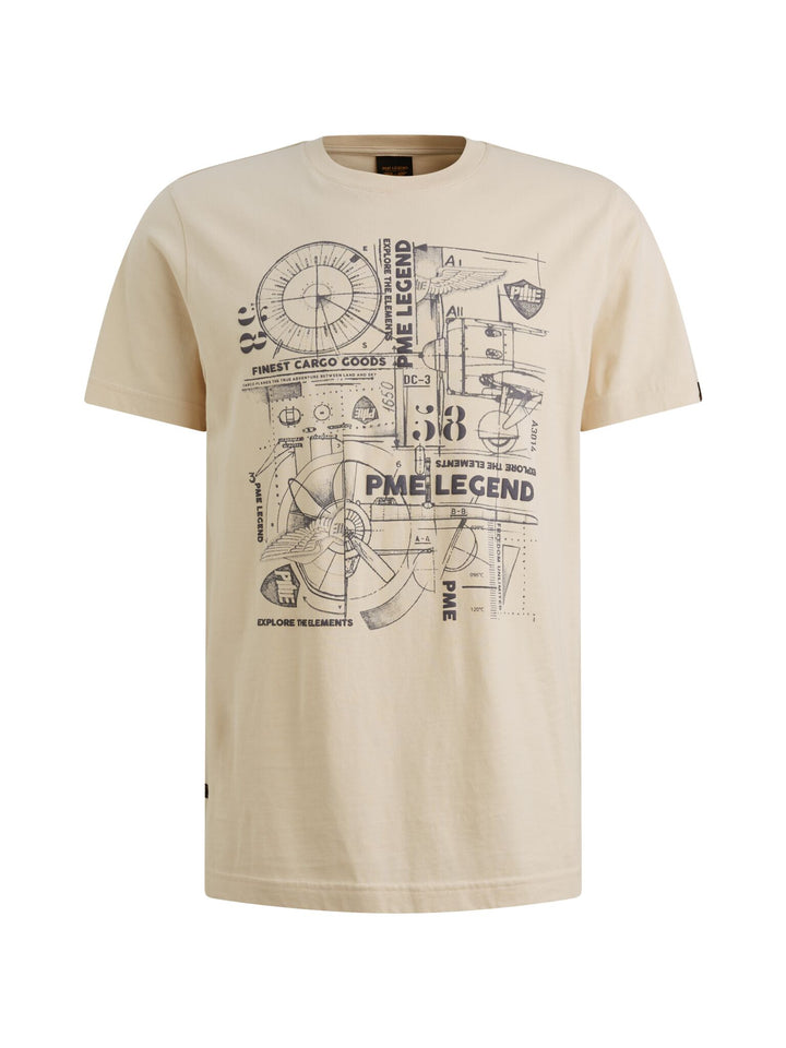 Short sleeve r-neck play heavy sin, Bone White 7013 Bild 1