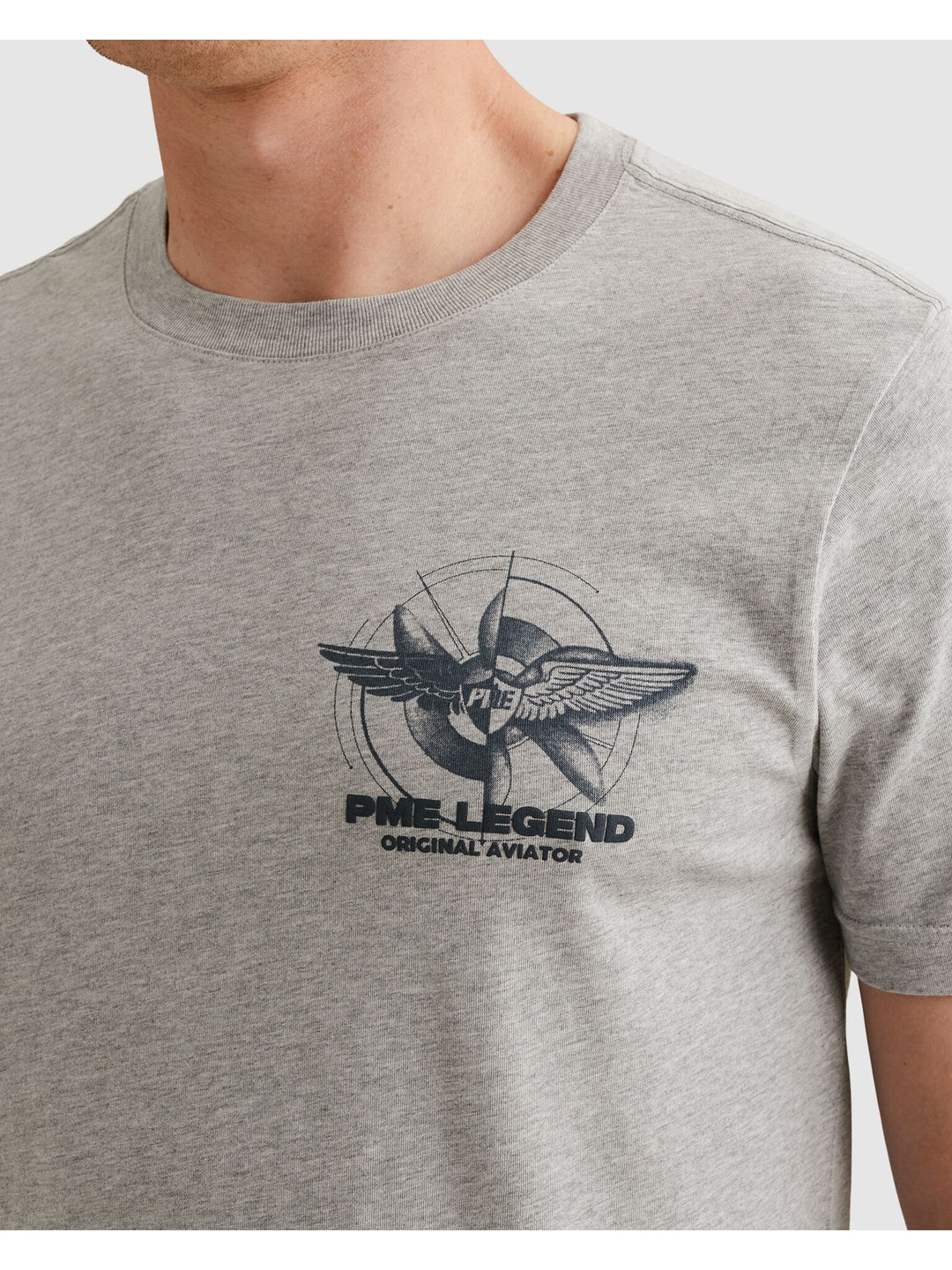 Short sleeve r-neck play single je, Mid Grey Melee 940 Bild 5