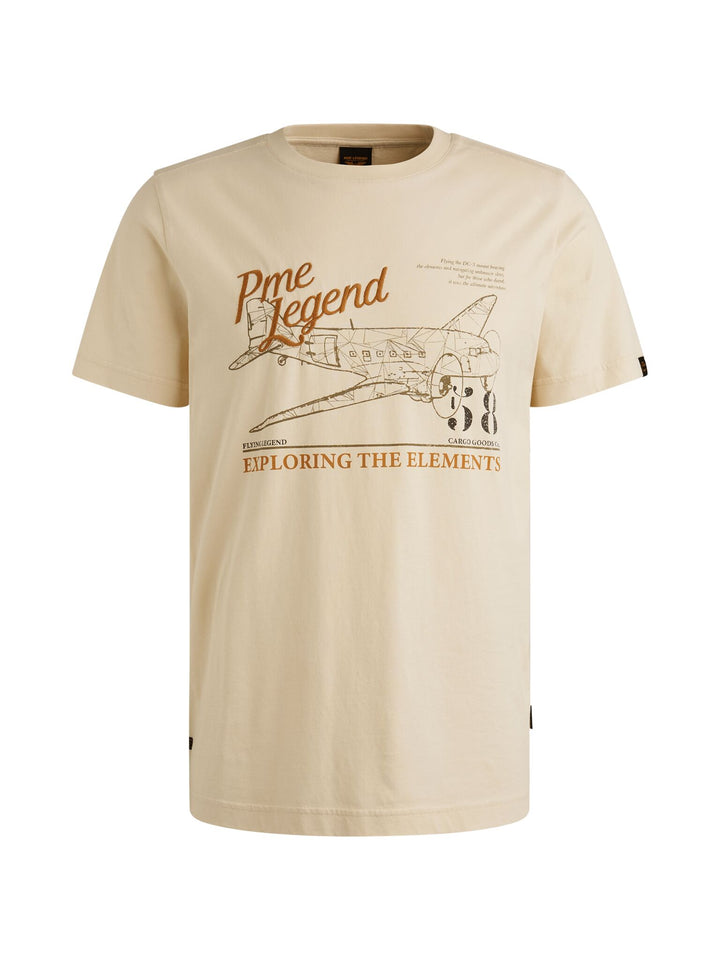 Short sleeve r-neck single jersey, Bone White 7013 Bild 1
