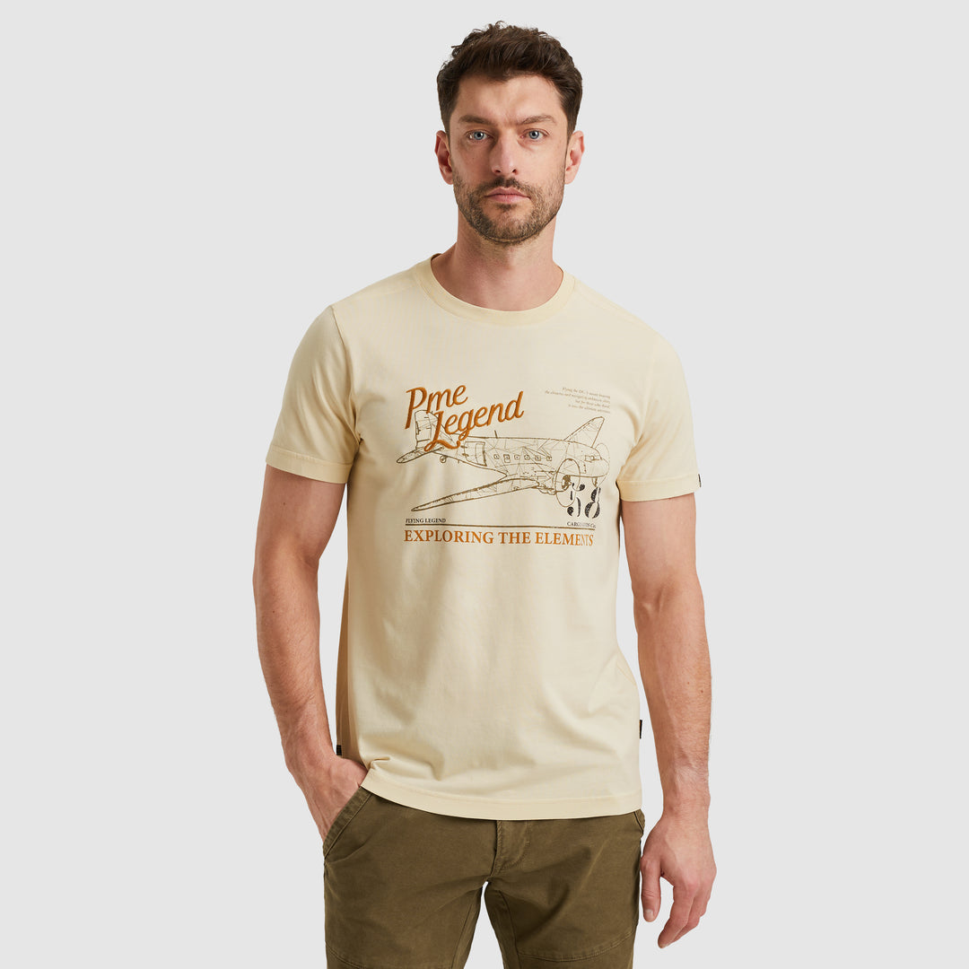 Short sleeve r-neck single jersey, Bone White 7013 Bild 3
