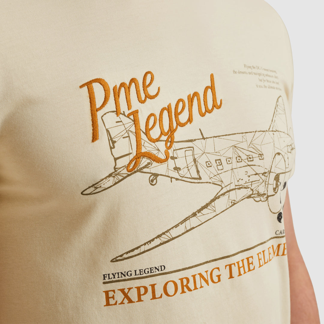 Short sleeve r-neck single jersey, Bone White 7013 Bild 5