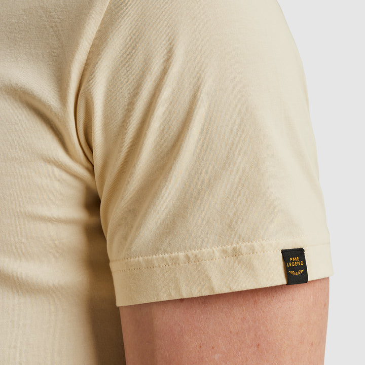 Short sleeve r-neck single jersey, Bone White 7013 Bild 6