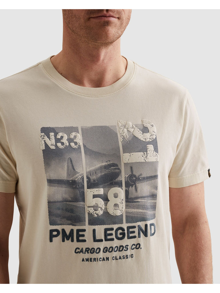 Short sleeve r-neck single jersey, Bone White 7013 Bild 5