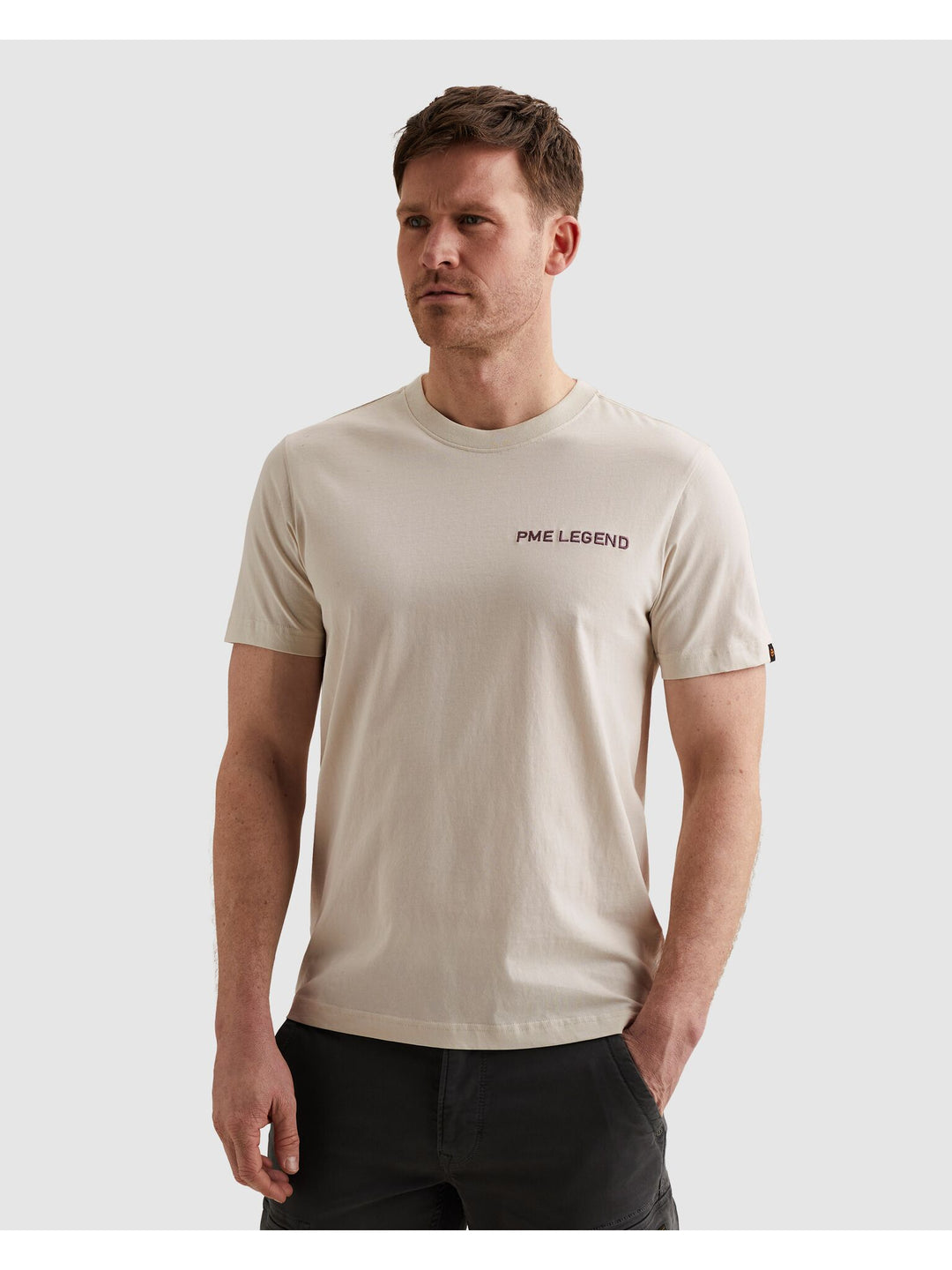 Short sleeve r-neck single jersey, Bone White 7013 Bild 4