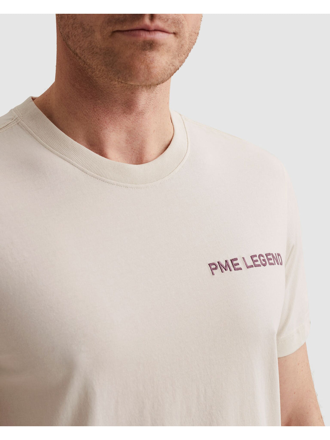 Short sleeve r-neck single jersey, Bone White 7013 Bild 6