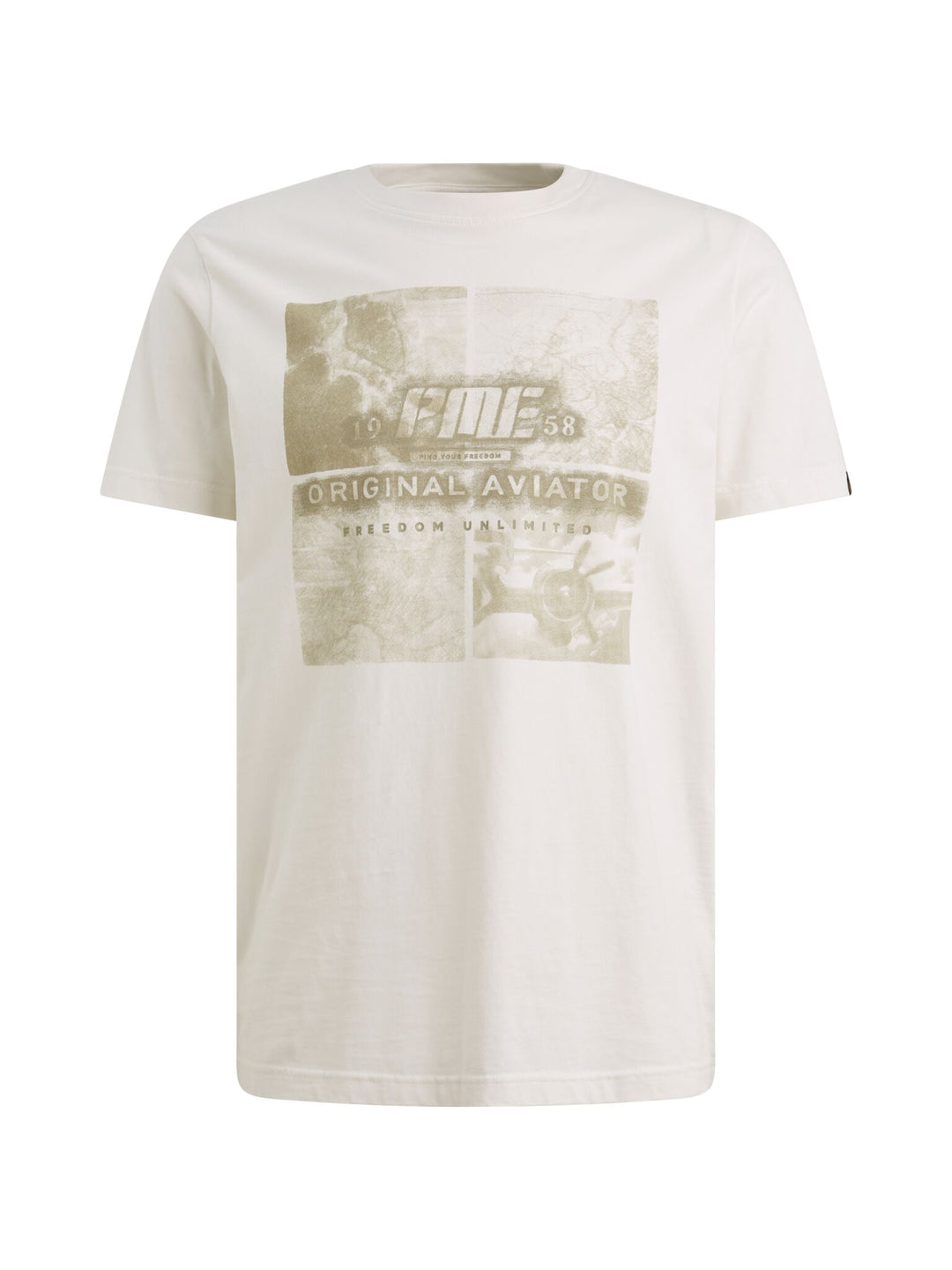Short sleeve r-neck single jersey, Egret 7001 Bild 1