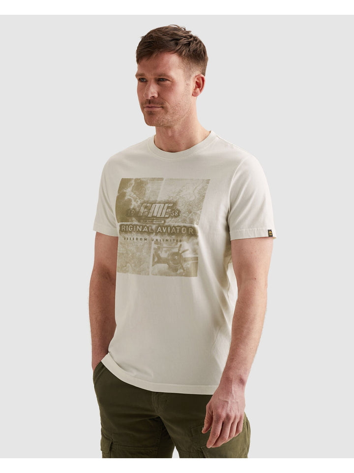 Short sleeve r-neck single jersey, Egret 7001 Bild 3