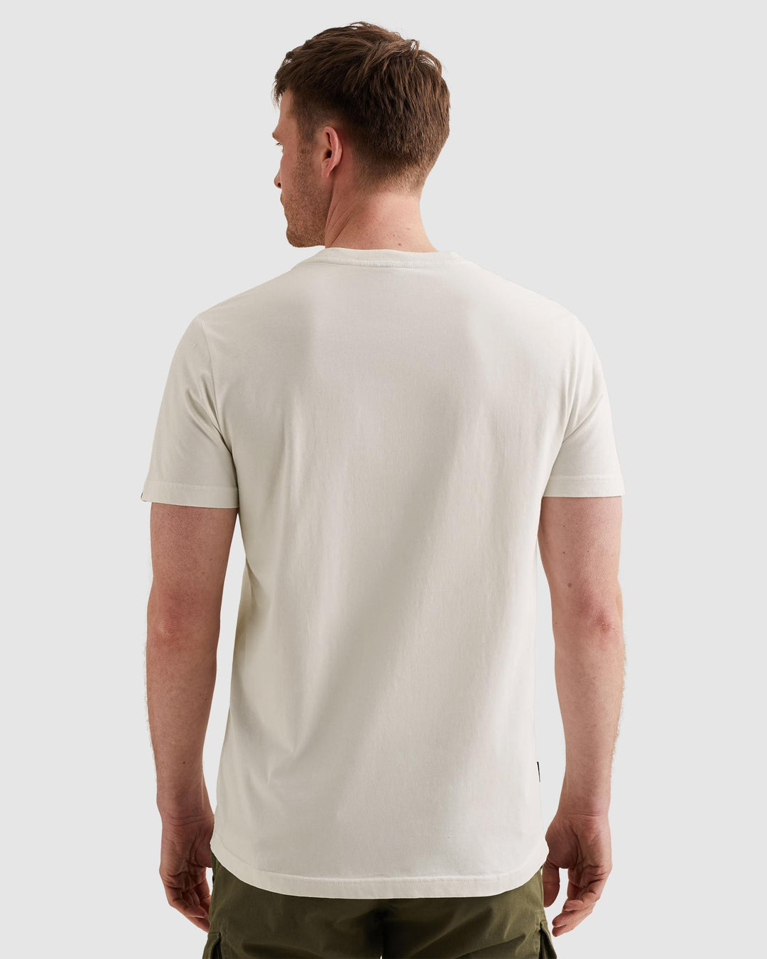 Short sleeve r-neck single jersey, Egret 7001 Bild 3