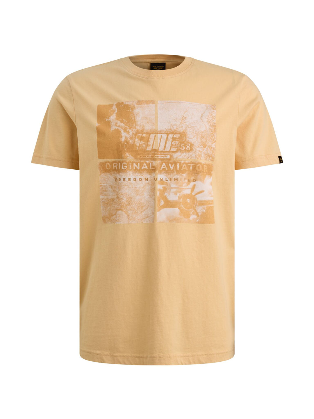 Short sleeve r-neck single jersey, Apricot Cream 7137 Bild 1