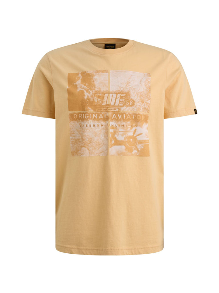 Short sleeve r-neck single jersey, Apricot Cream 7137 Bild 1