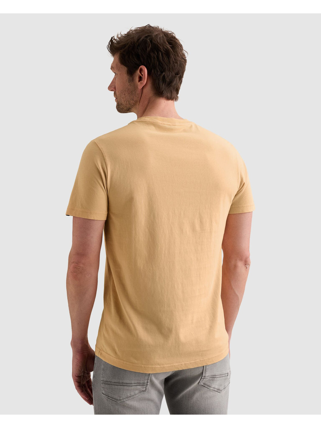 Short sleeve r-neck single jersey, Apricot Cream 7137 Bild 4