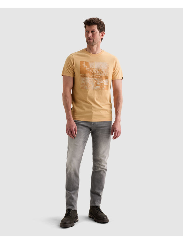 Short sleeve r-neck single jersey, Apricot Cream 7137 Bild 5