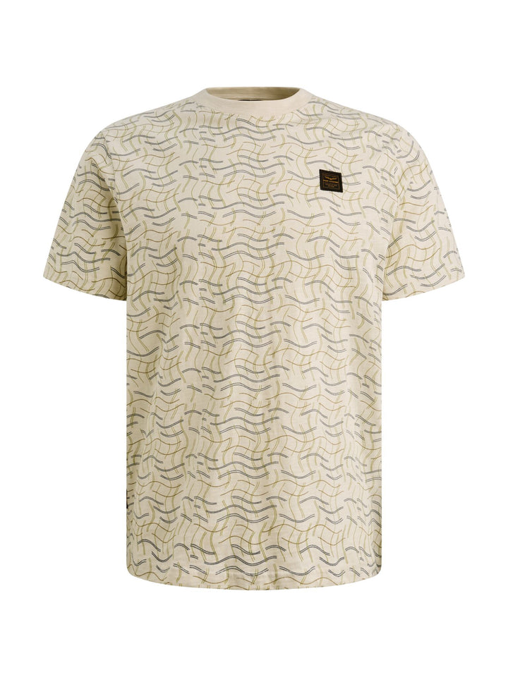 Short sleeve r-neck slub jersey ao, Bone White 7013 Bild 1