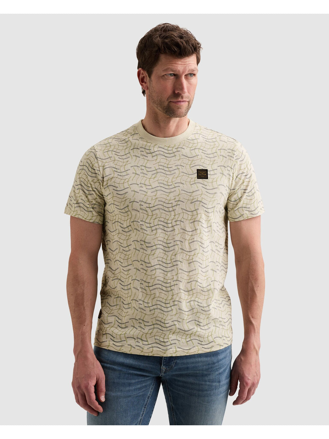Short sleeve r-neck slub jersey ao, Bone White 7013 Bild 3