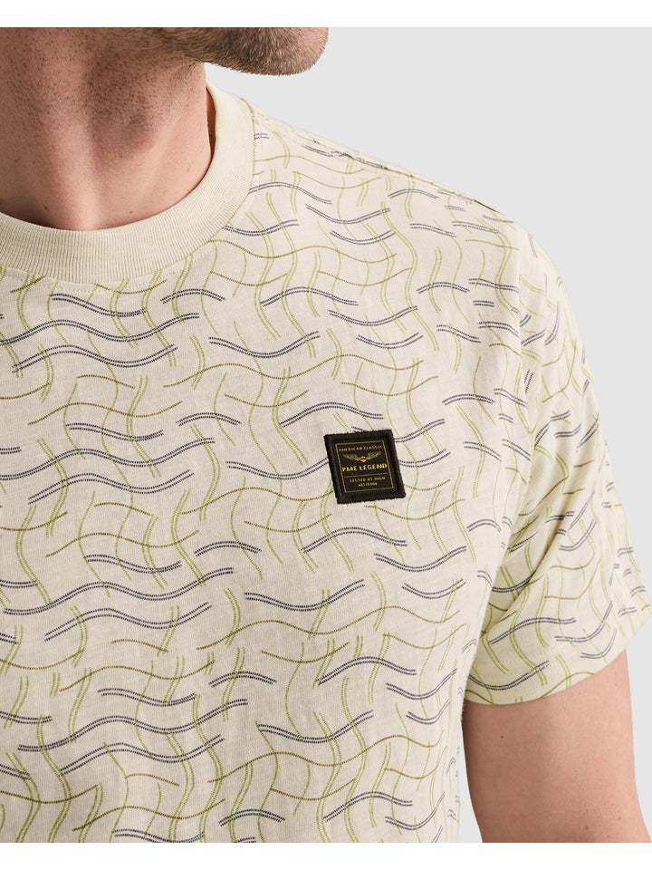 Short sleeve r-neck slub jersey ao, Bone White 7013 Bild 6