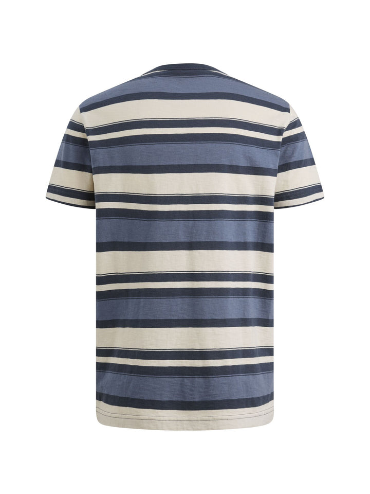 Short sleeve r-neck slub striped j, Bijou Blue 5052 Bild 2