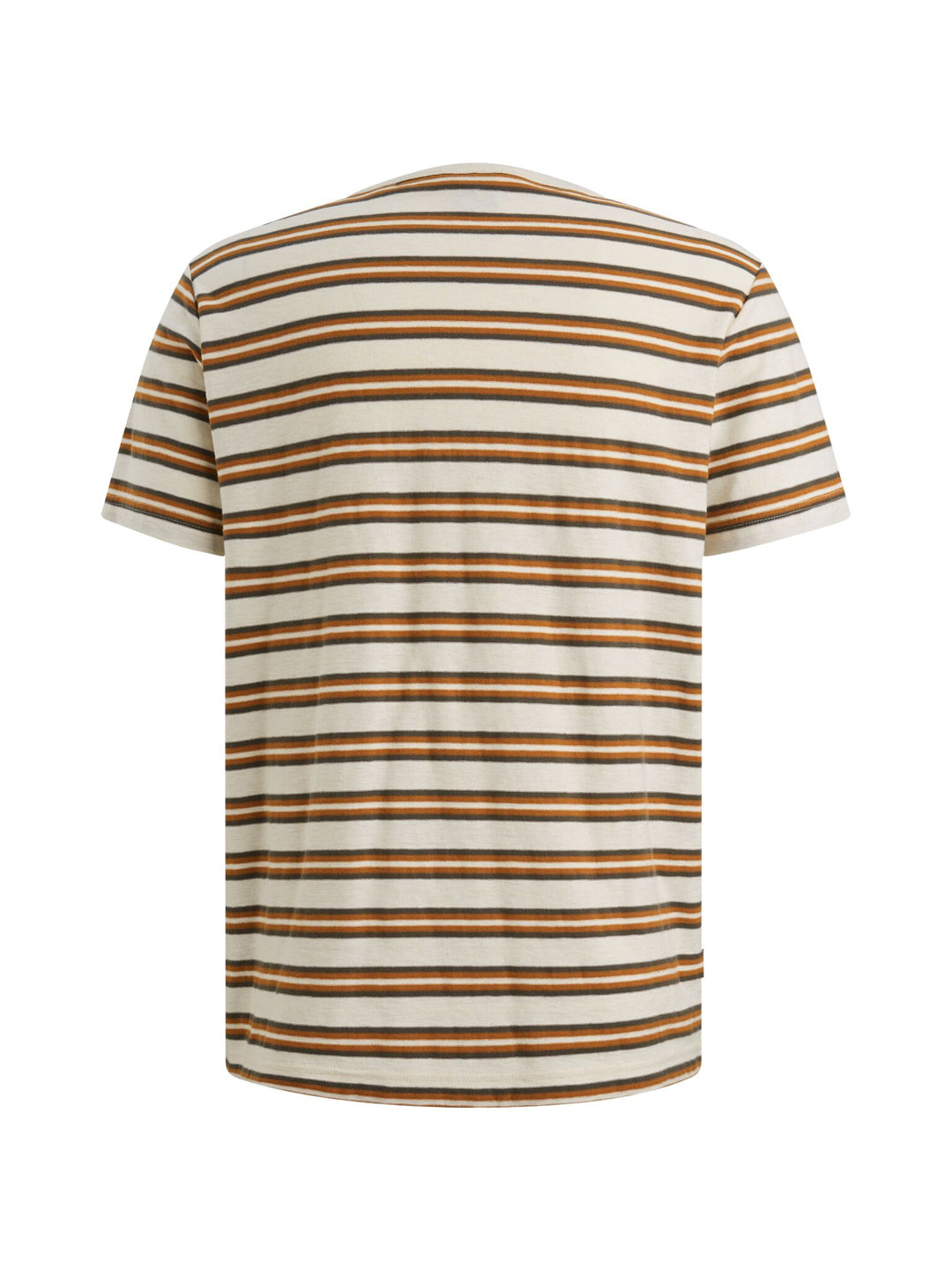 Short sleeve r-neck stripe mel jer, Bone White 7013 Bild 2