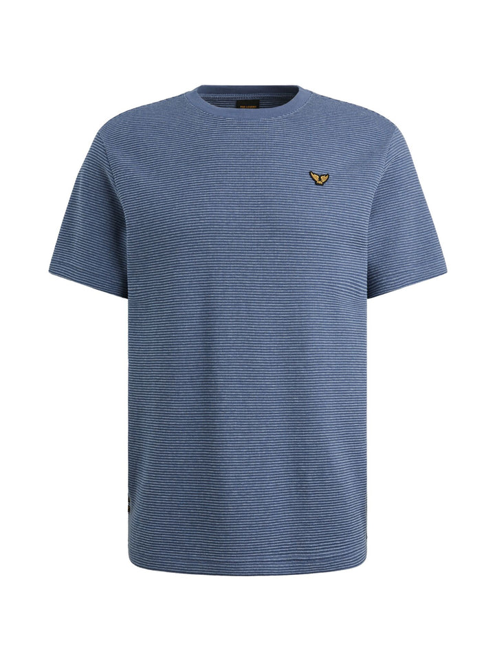 Short sleeve r-neck two tone textu, Bijou Blue 5052 Bild 1