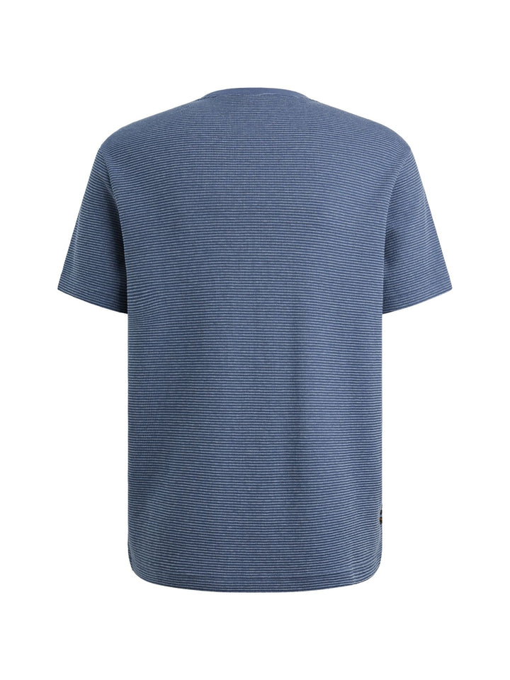 Short sleeve r-neck two tone textu, Bijou Blue 5052 Bild 2