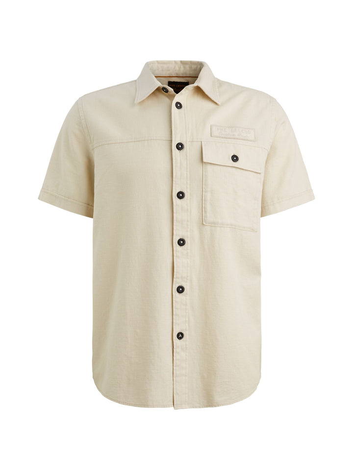 Short Sleeve Shirt Ctn Slub, Bone White 7013 Bild 1