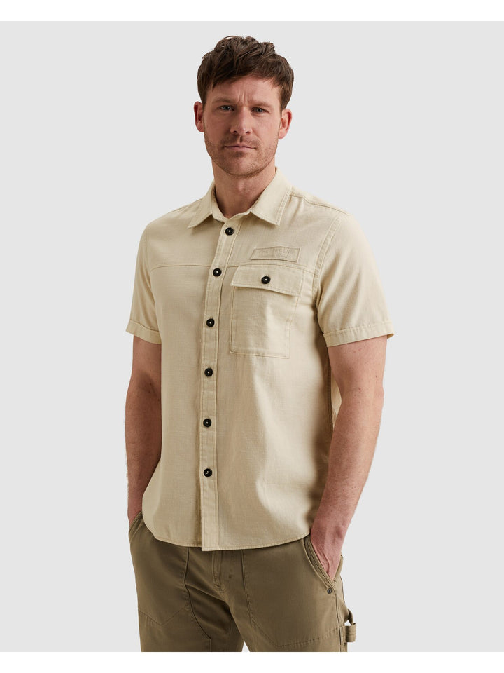 Short Sleeve Shirt Ctn Slub, Bone White 7013 Bild 3