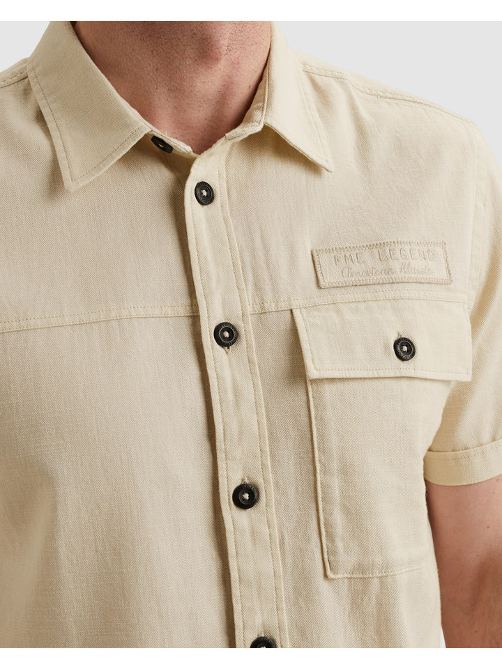 Short Sleeve Shirt Ctn Slub, Bone White 7013 Bild 6