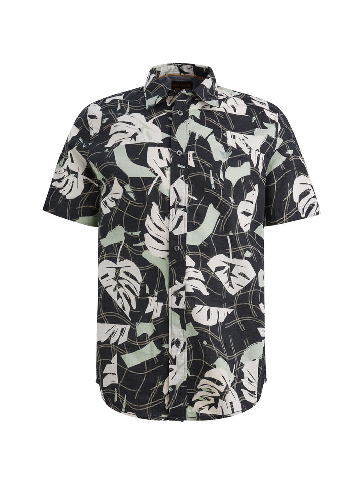 Short Sleeve Shirt Print on Cotton, Carbon 5282 Bild 1