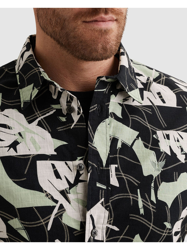 Short Sleeve Shirt Print on Cotton, Carbon 5282 Bild 6