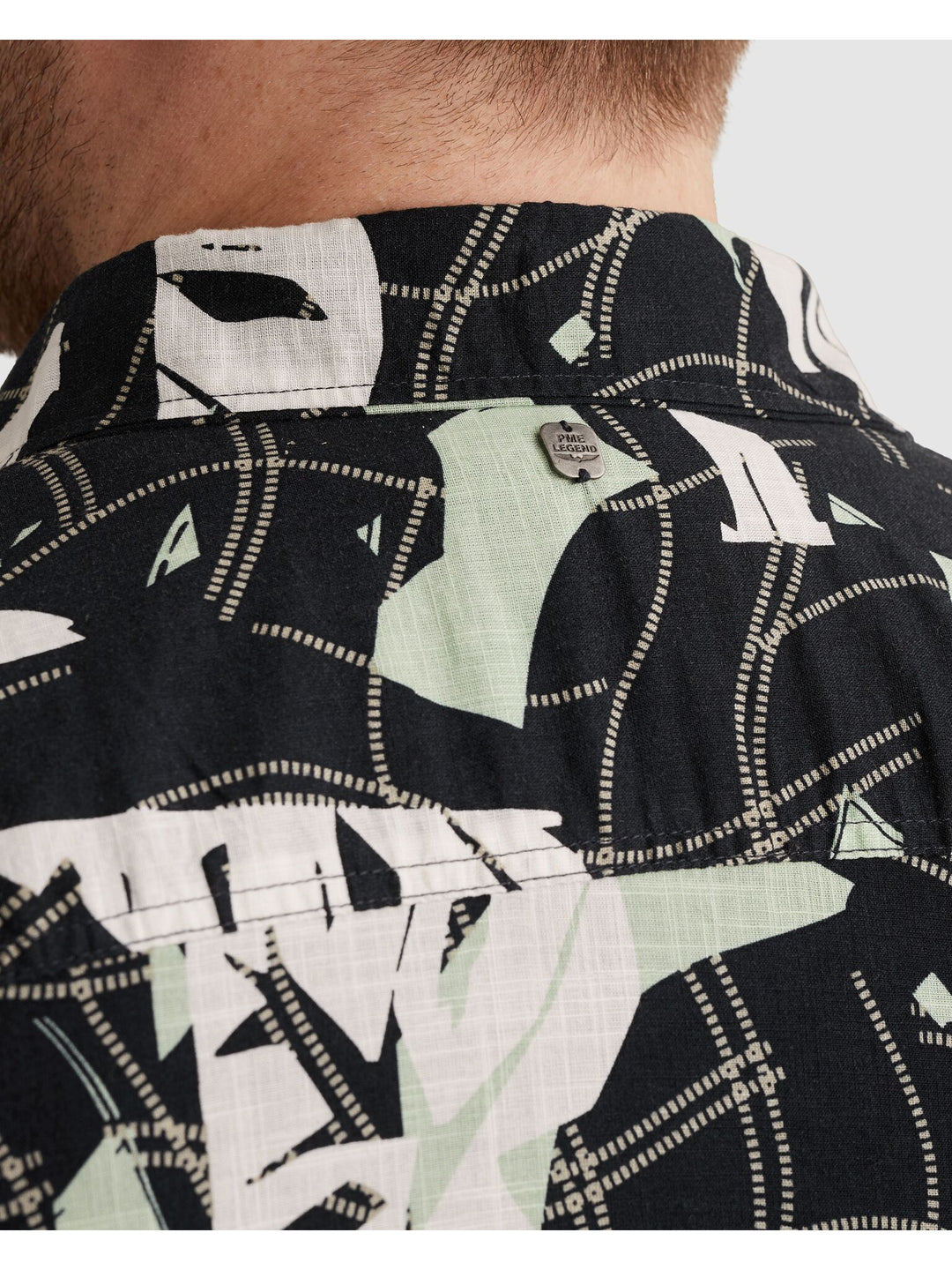 Short Sleeve Shirt Print on Cotton, Carbon 5282 Bild 7