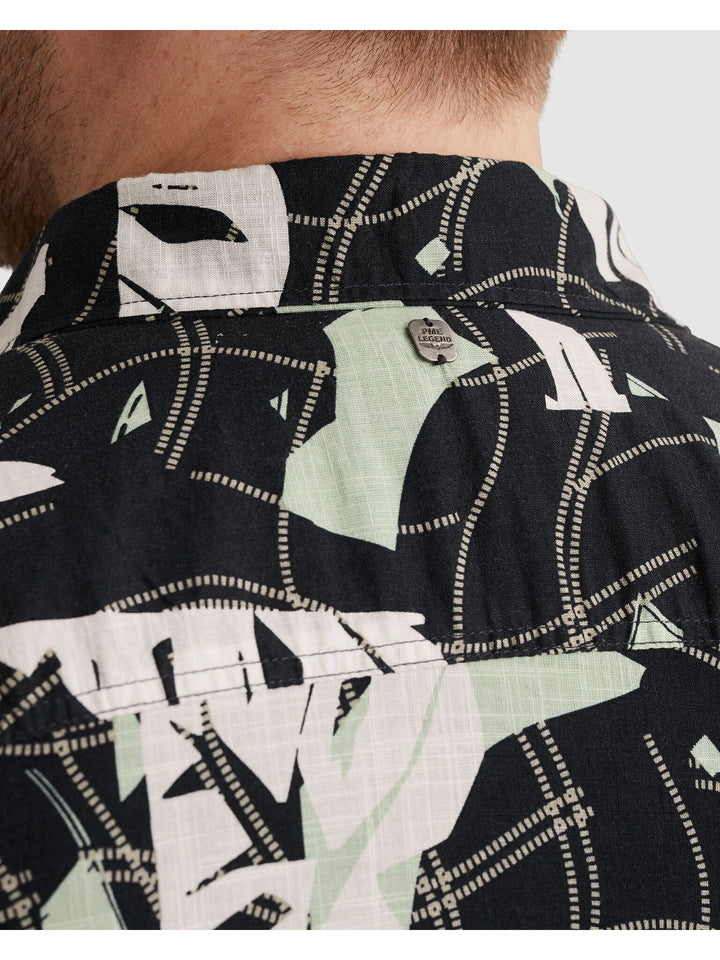 Short Sleeve Shirt Print on Cotton, Carbon 5282 Bild 7