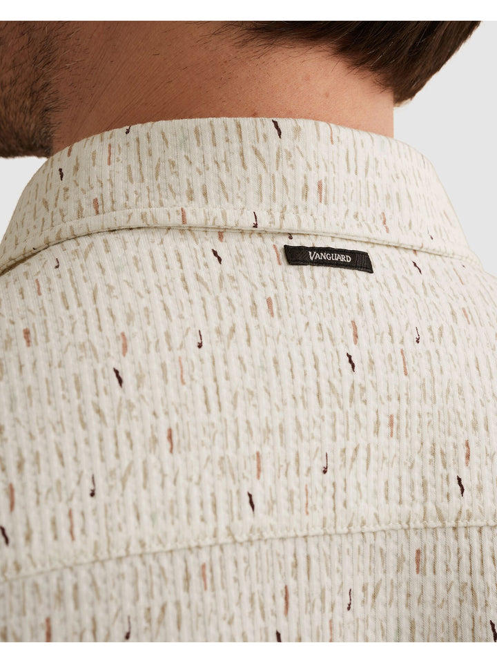 Short Sleeve Shirt Print on Seersu, Cloud Dancer 7004 Bild 6